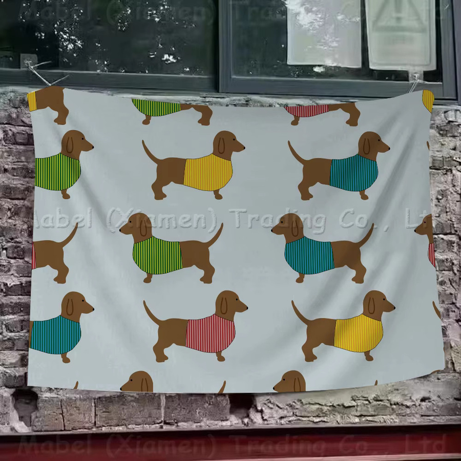 Dackel Weihnachts-Banner als hängende Dekoration für Outdoor und Camping - Bild 4