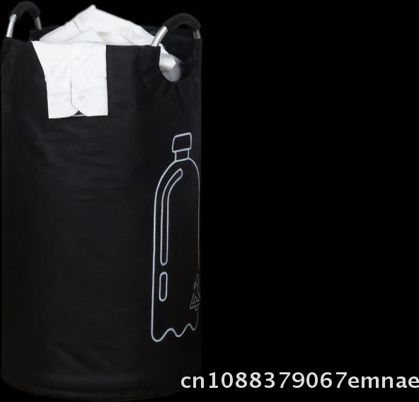 ZYAS Leergut-Aufbewahrungskorb mit Aluminiumgriff, faltbarer Recycling-Behälter, Schwarz, 82 l - Bild 1