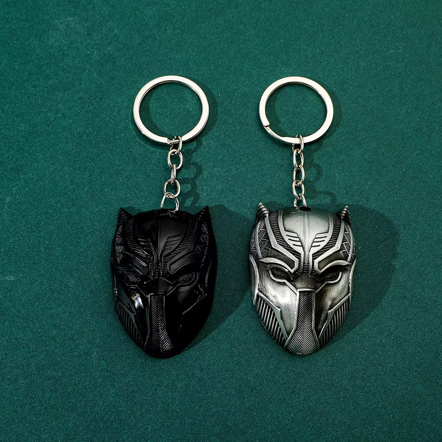 Bandai Schlüsselanhänger Black Panther Maske, Metall, Unisex - Bild 3