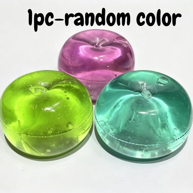 Squishy Grüner Apfel, Quetschspielzeug, Transparenter Sensorischer Stressball - Bild 1