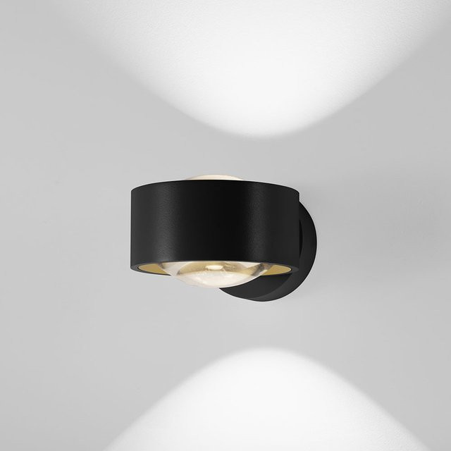 DLS Lighting Clippo Optic LED-Wandleuchte in Schwarz/Gold mit dim2warm Funktion (1800K - 3000K) - Bild 1