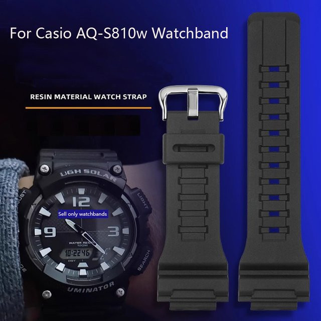 Casio Uhrenarmband, Silikon, Schwarz, 18 mm, Unisex - Bild 1