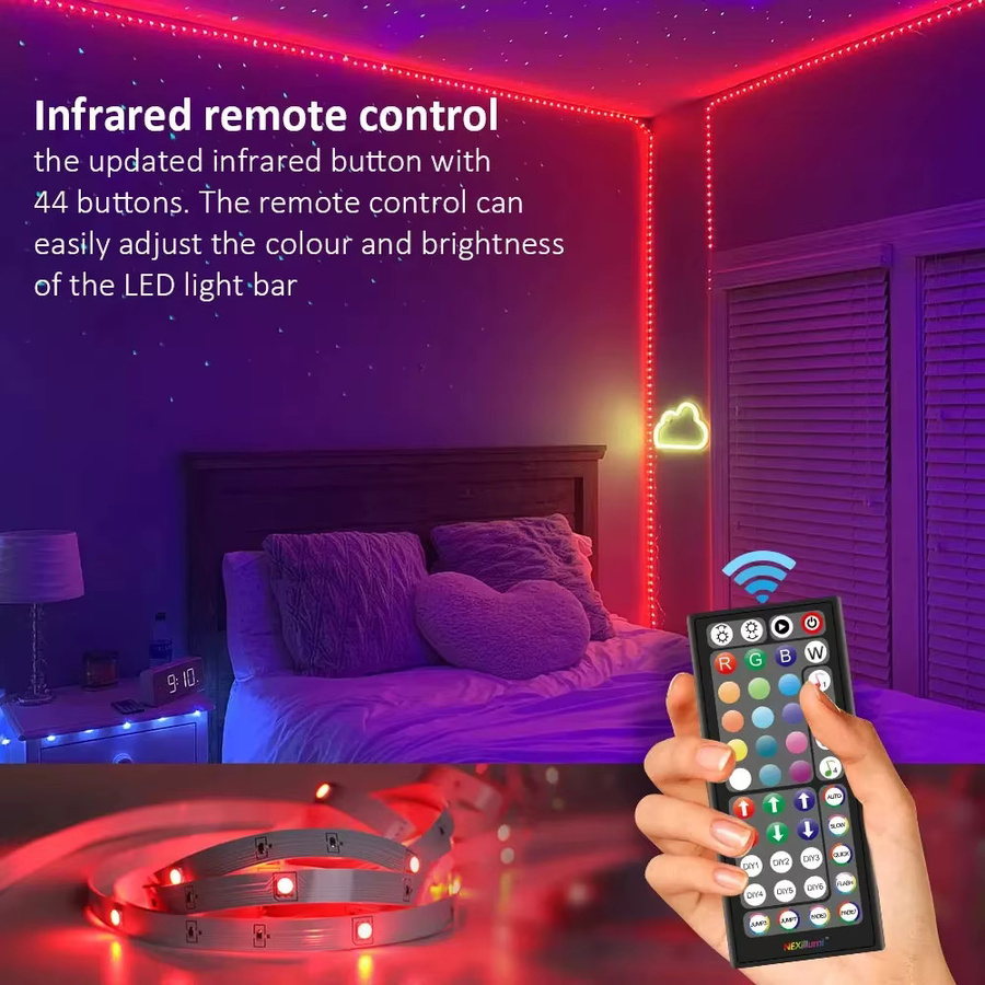FRST RGB LED Streifen mit App- und Fernbedienung-Steuerung, Musik-Sync und Farbwechsel für deine Raumbeleuchtung - Bild 2