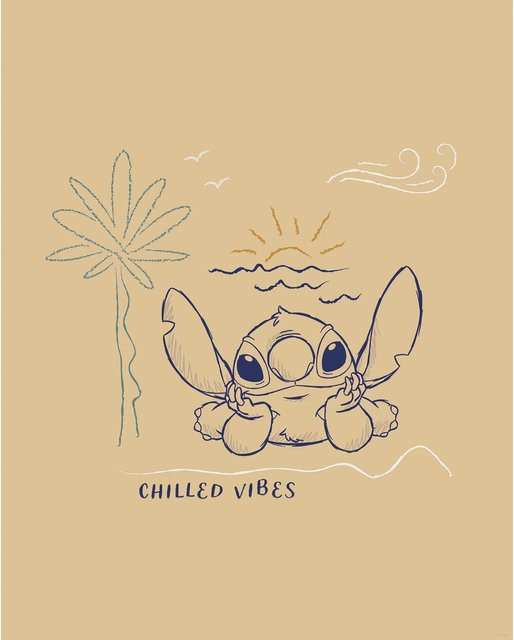Komar Disney Lilo and Stitch Chilled Vibes Paper Poster, Multicolor und Orange, Breite: 40 cm, Höhe: 50 cm - Bild 1
