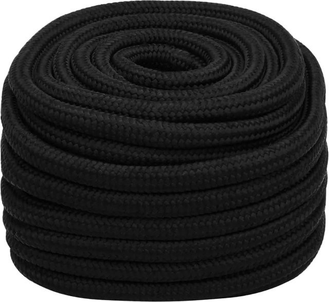 vidaXL Arbeitsseil aus Polyester in Schwarz, Durchmesser: 20 mm, Länge: 50 m - Bild 1