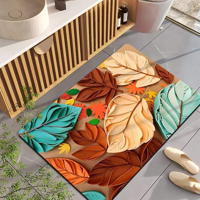 Rutschfeste Badezimmer Bodenmatte aus Kieselgur, schnelltrocknend und feuchtigkeitsabsorbierend, B/B: 40 x 60 cm - Bild 1
