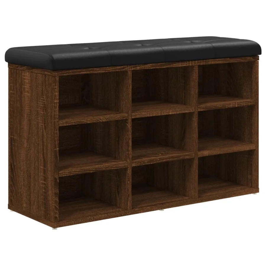 vidaXL Schuhbank in Braun mit Eichen-Optik aus Holzwerkstoff, B/T/H: 82 x 32 x 50 cm - Bild 2