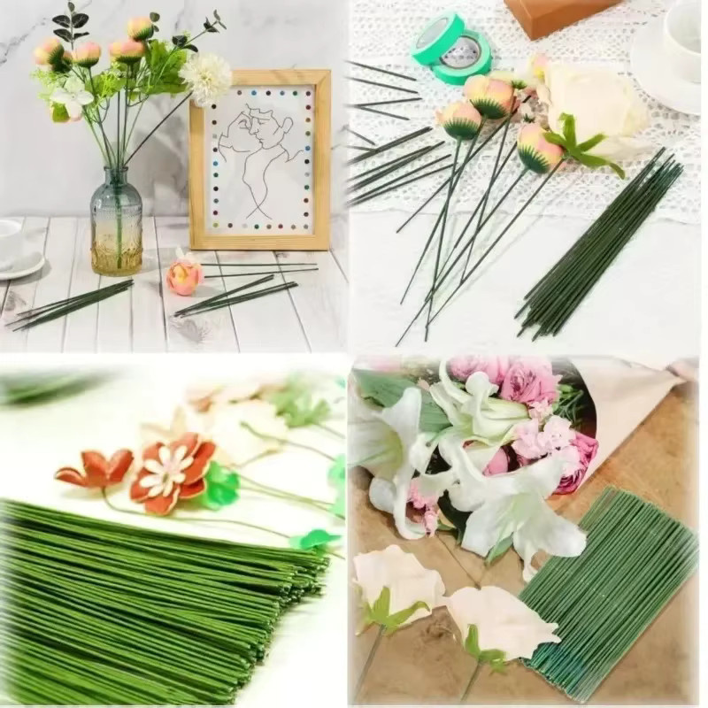 Grünes Drahtgeflecht und Papier für die DIY-Verpackung von Blumenstielen und Blumensträußen - Bild 3