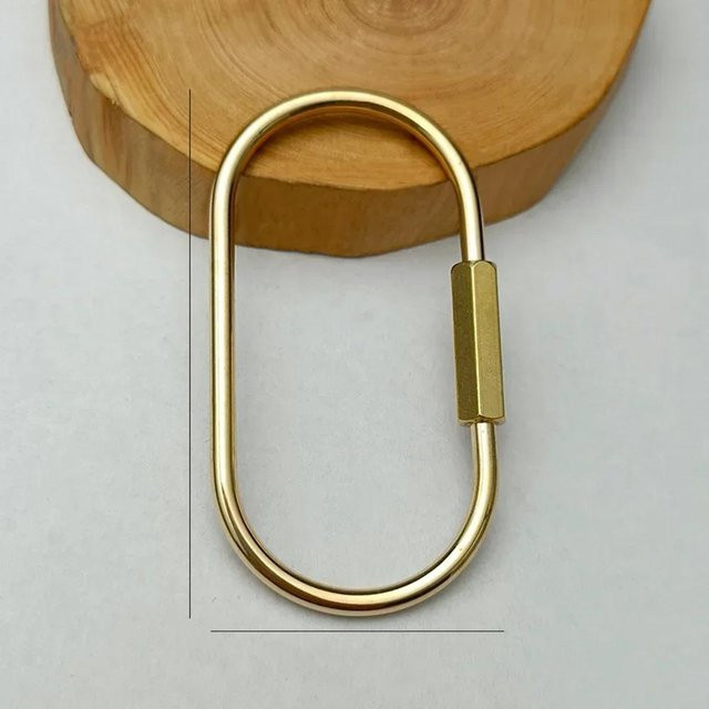 Schlüsselanhänger Messing, Goldfarben, Unisex - Bild 1