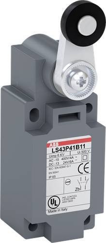 ABB LS43P41B11 Positionsschalter 10A mit Kuppenstößel in Grau IP65 - Bild 1