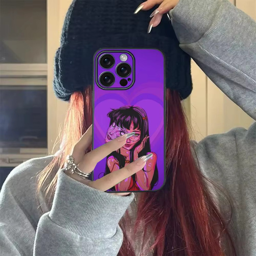 Horrorfilm T-Tomie Handyhülle für iPhone 17 16 15 Pro Max in Schwarz mit Satin-Glanz-Finish - Bild 2
