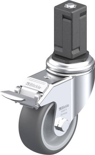 Blickle LKRA-PATH 80G-11-FI-EV15 Lenkrolle mit Feststeller in Grau aus Stahl und Kunststoff mit 80 mm Rad-Durchmesser und 120 kg Tragfähigkeit - Bild 1
