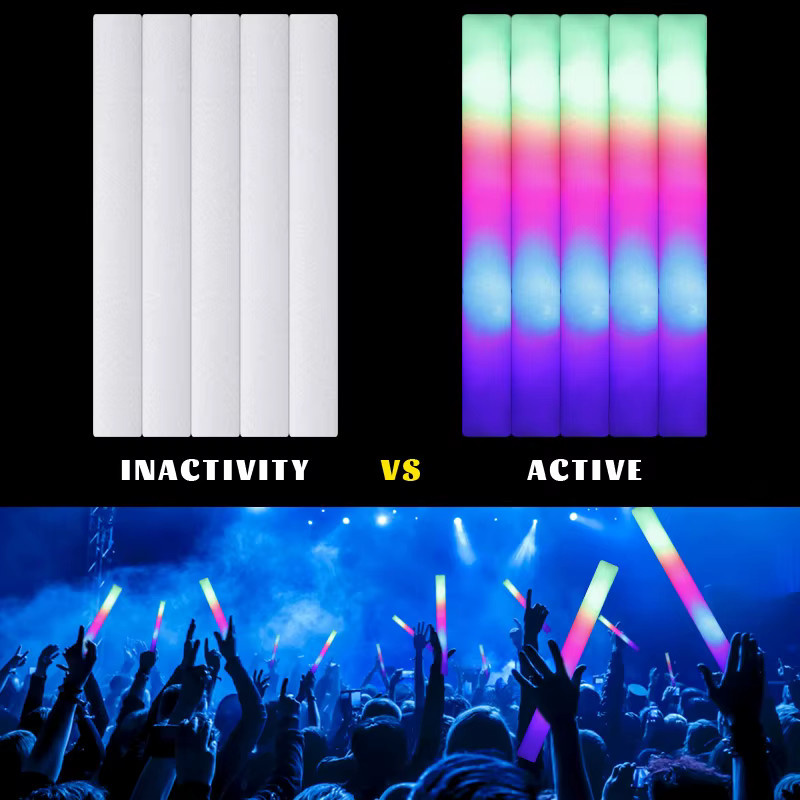 RGB LED Leuchtstäbe aus Schaumstoff in Bunt für Party und Feierlichkeiten - Bild 4