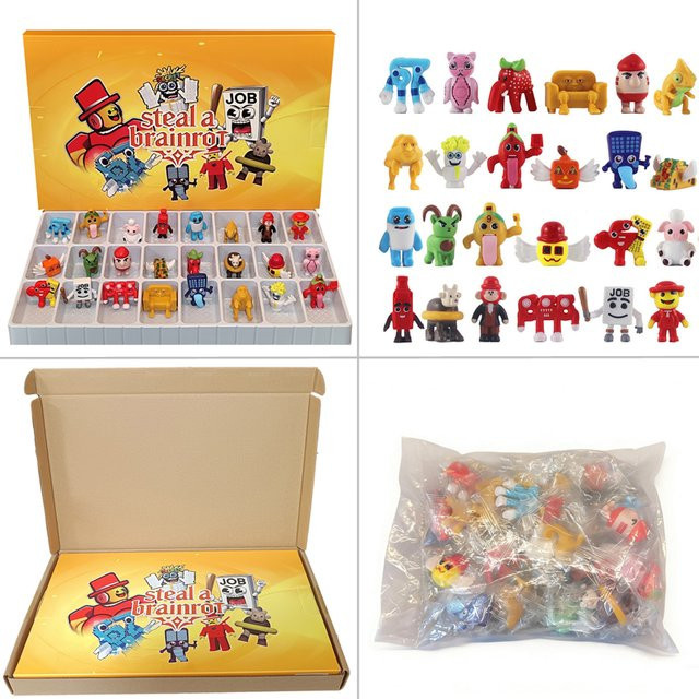 OUZEY Steal A Brainrot Anime-Figuren, 24-teiliges Set, Cartoon Desktop-Modell - Bild 1
