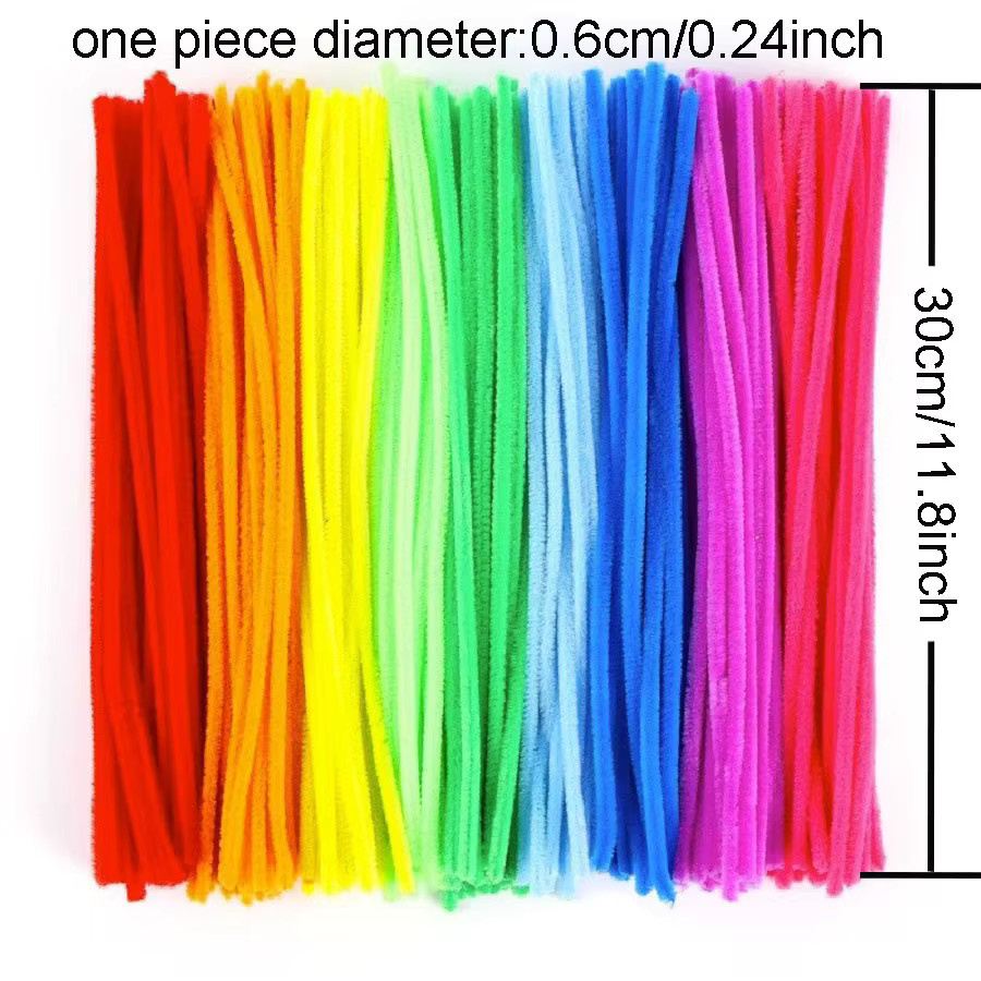 Bunte Chenille Stiele Pfeifenreiniger, Plüsch Lametta, 100-teiliges Set - Bild 3