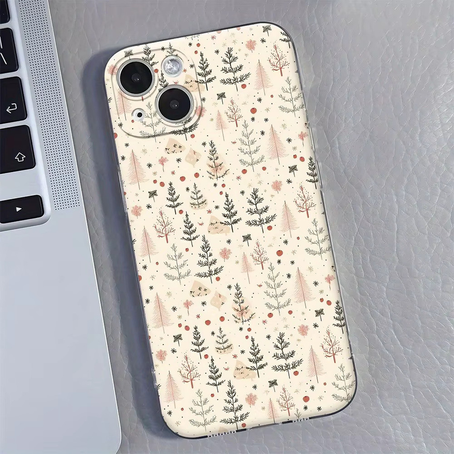 Transparente Apple iPhone Handyhülle mit Weihnachtsbaum-Aufdruck in Multicolor für iPhone 17, 16 und 15 Serien - Bild 3