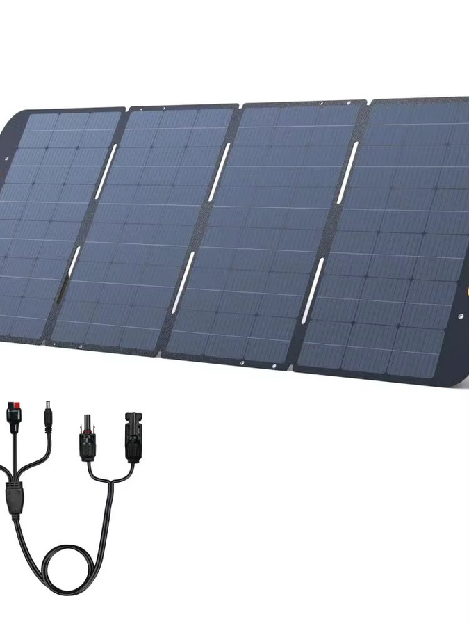 VTOMAN VS400 faltbares Solarpanel 400W mit hocheffizienten monokristallinen Zellen, IP67 wasserdichter ETFE-Oberfläche, verstellbarem Ständer und MC4-Anschluss in Schwarz - Bild 7