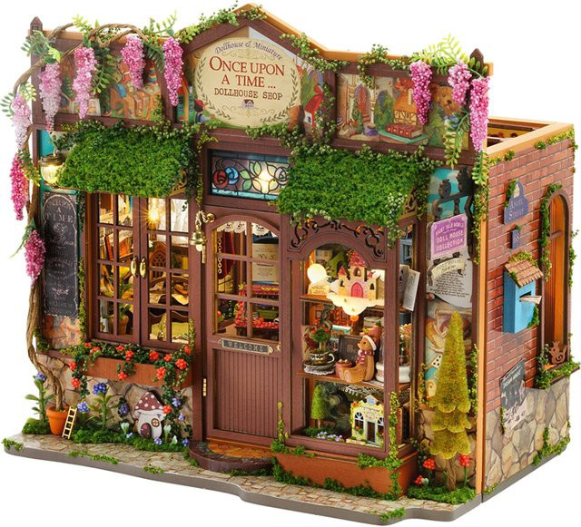 zuuton DIY Holz Miniaturen Puppenhaus, 3D Puzzle, Häuser mit Möbeln - Bild 1