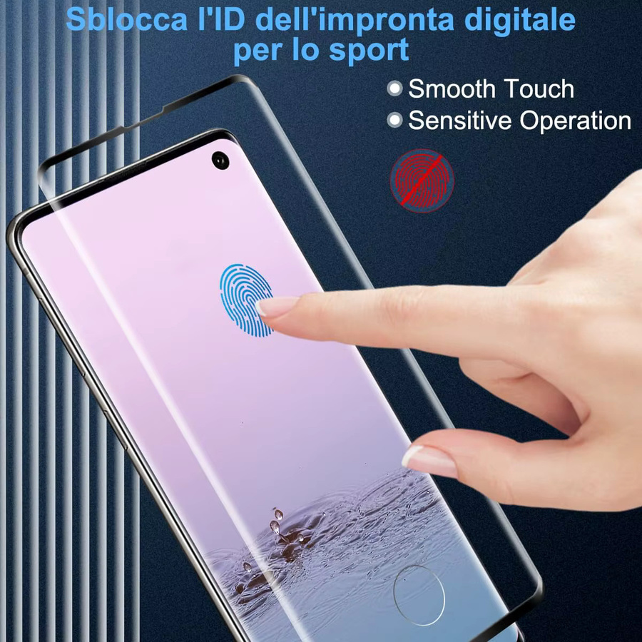 Displayschutzfolie aus gehärtetem Glas für Samsung Galaxy S10 und die Samsung S10-Serie, transparent, 1/4 Stück - Bild 3