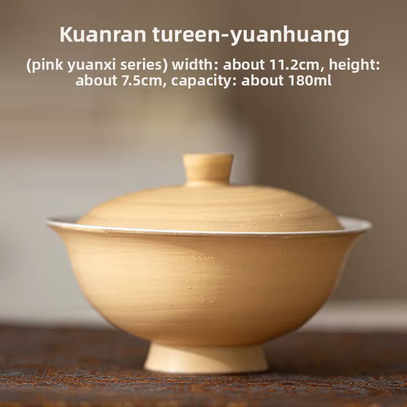 Handgefertigte Keramik-Gaiwan Teekanne im Vintage Wabi Sabi Stil, Farbe: Rot, Volumen: 7,5 ml, Höhe: 11,2 cm - Bild 4