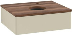 V&B Waschtischunterschrank Antao ohne Frontstruktur, Farbe: Weiss, B/T/H: 60 x 50 x 19 cm - Bild 1