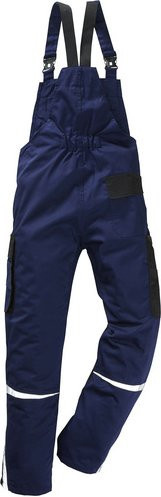 safety and more Latzhose EXTREME in Ultramarinblau/Schwarz mit Reflexstreifen aus Poly-Cotton, Größe M - Bild 1