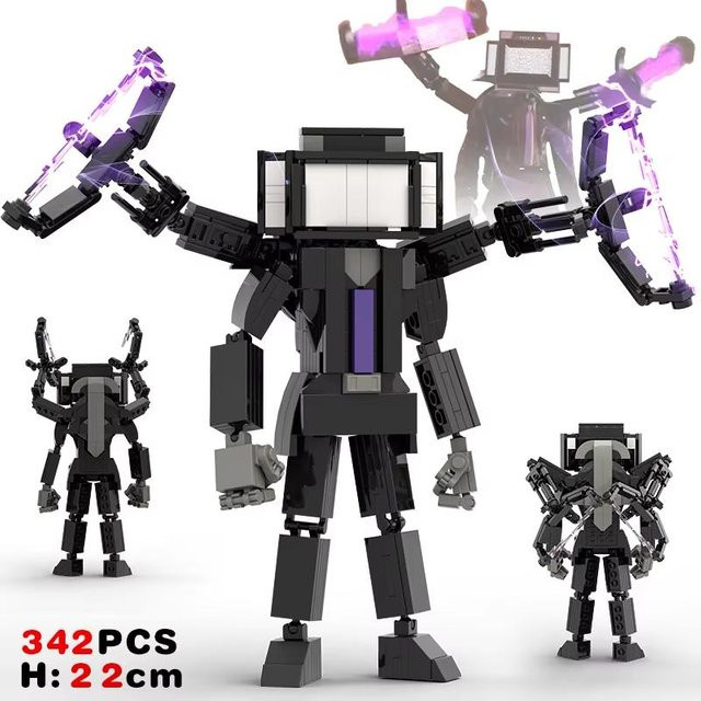 MOC Skibidi Toilet Riesen Titan TVman Upgrade Speakerman, Bausteine Actionfigur, ab 14 Jahren - Bild 1