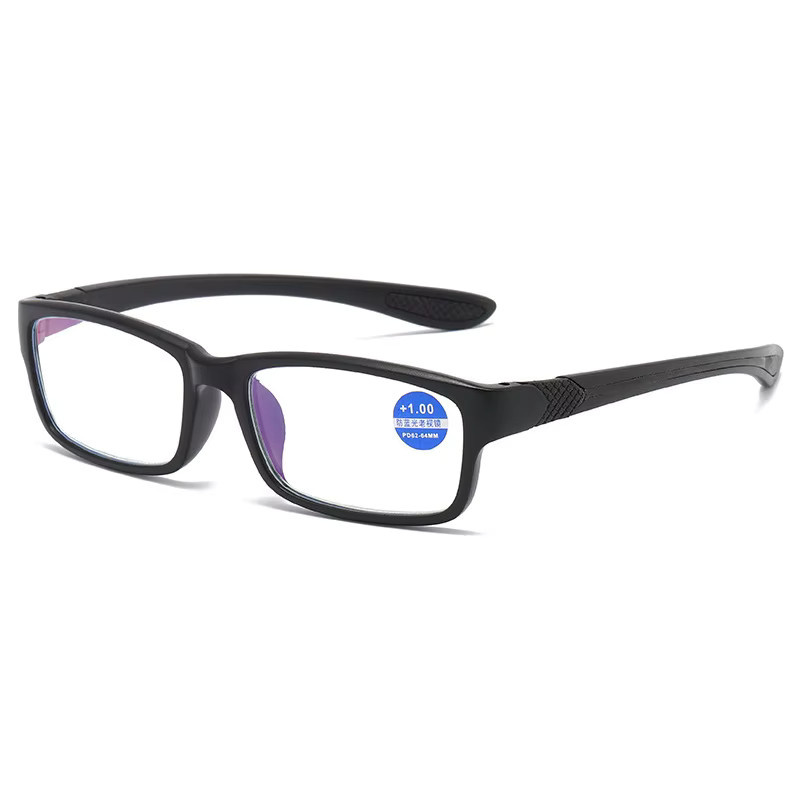VABBON Lesebrille, Vollrand, rechteckig, schwarz rot, Unisex, Anti-Blaulicht - Bild 2