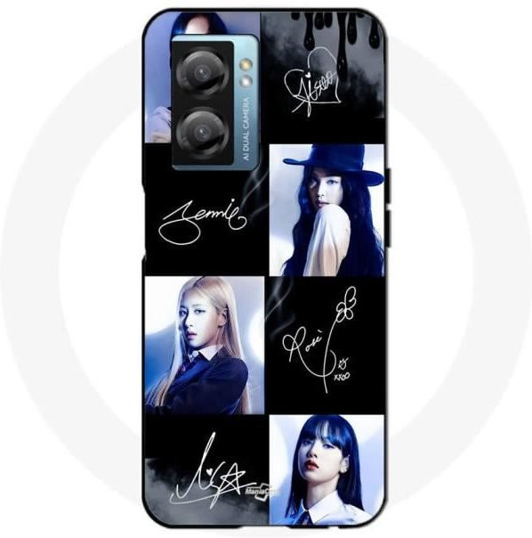 MANIACASE Handyhülle für Oppo A57 5G mit Blackpink Signature Photo in Schwarz, Pink und Multicolour - Bild 1