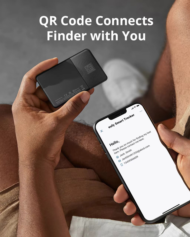 eufy Security SmartTrack Karte Black Apple Find My Wallet Tracker Wasserbeständig - Bild 3