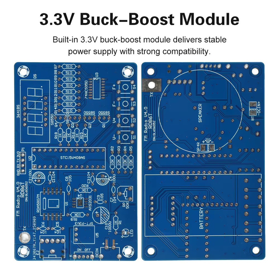 Diymore DIY FM-Radio Elektronik-Bausatz mit digitaler Anzeige und RDA5807M Modul für dein Lötprojekt zur Übung - Bild 3