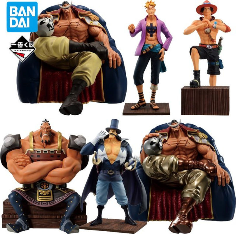 BANDAI Ichiban Kuji One Piece Whitebeard Pirates Figuren Set mit Edward Newgate, Marco, Jozu, Vista und Ace in Mehrfarbig - Bild 1