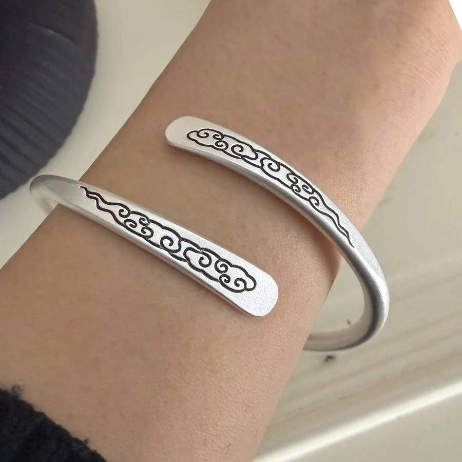 BFCLUB Armband, 925 Silber, Vintage, Wolkenmuster, Unisex - Bild 2