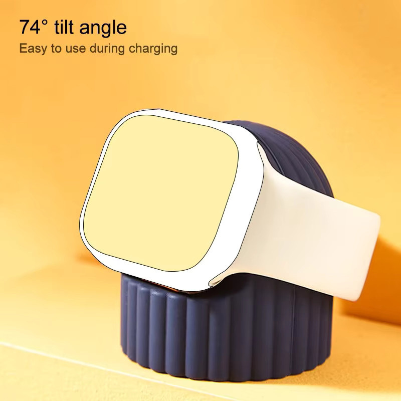 CAOWTAN Silikon-Ladestation für Apple Watch Ultra und alle Modelle, Farbe: sand - Bild 3