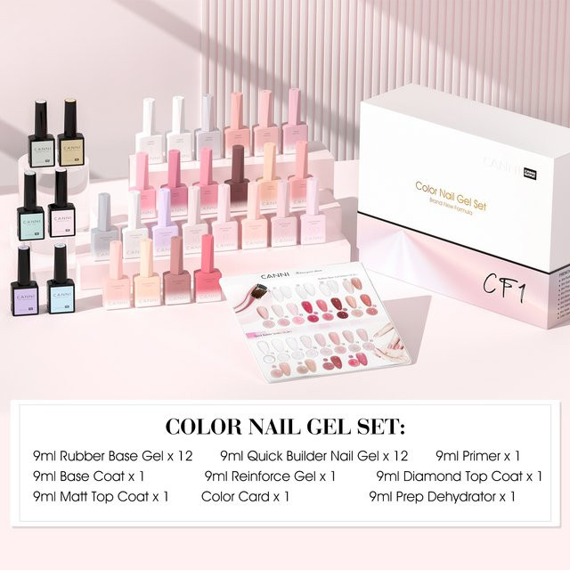CANNI Rubber Base Gel X02, 9 ml, glänzend, TPO/HEMA-frei - Bild 1