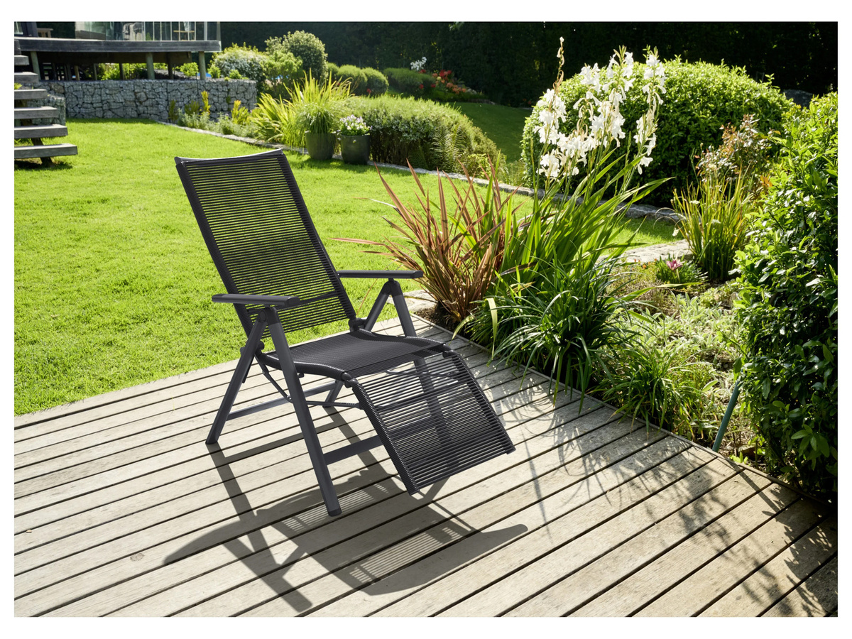 LIVARNO HOME Relaxsessel Miami im Rope-Design in Anthrazit mit Aluminiumgestell - Bild 3