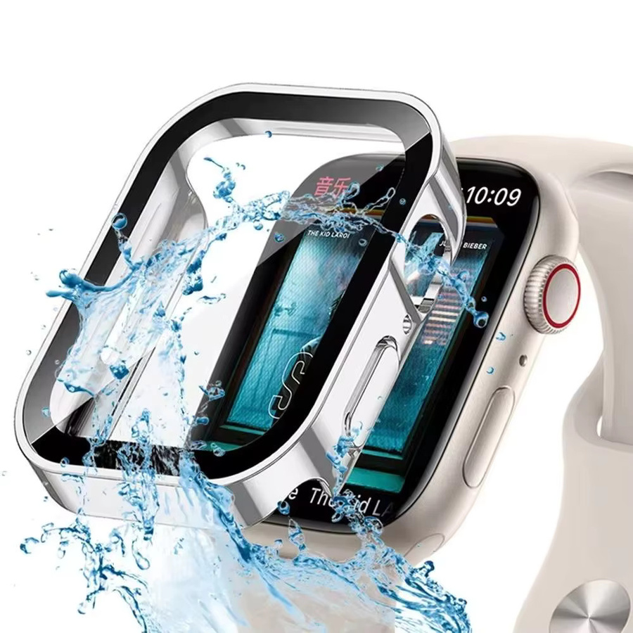 FancyWrist Schutzhülle für Apple Watch in Blau, Ultradünnes Hartglas für Serie 11 10 9 8 7 6 5 4 3 (40 41 42 44 45 46mm), Sturzsicher und Wasserdicht - Bild 2