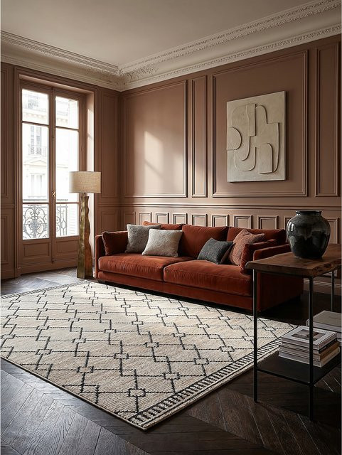 Berber Teppich Kadima Design von PERRAN in Beige, Monochrom, B: 120 cm, T: 160 cm - Bild 1