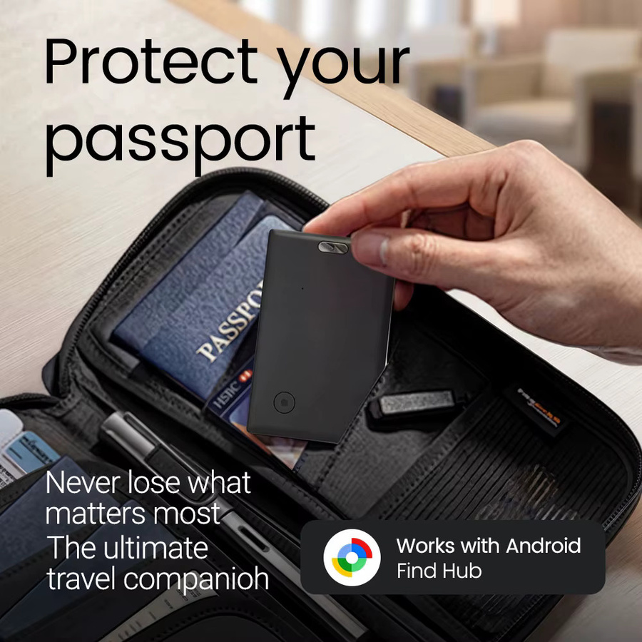 Google Find My GPS-Tracker im 1-4er-Pack, kabelloses ultradünnes Karten-Ortungsgerät für Android, Farbe: Schwarz - Bild 4