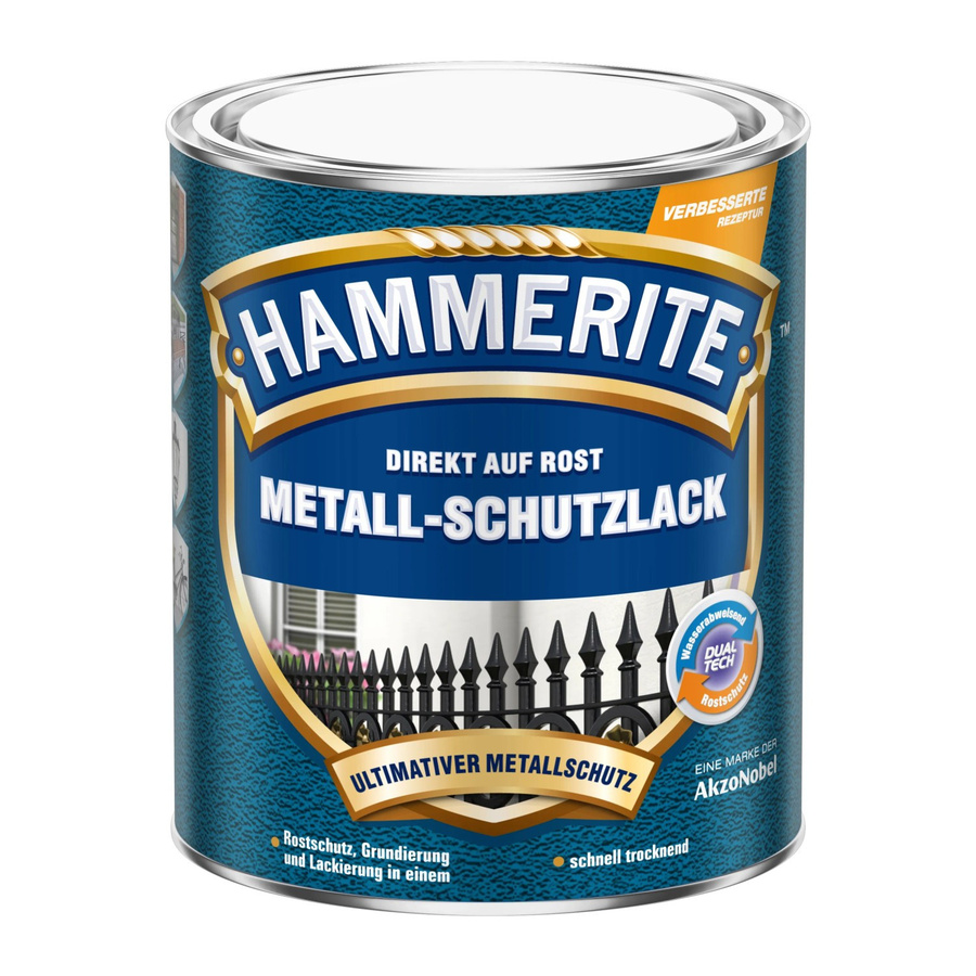 Hammerite Metall-Schutzlack Dunkelblau Hammerschlag 750 ml - Bild 2