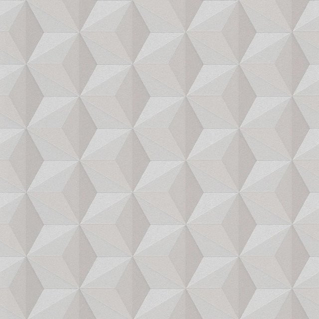 Profhome Grafik Tapete Geometrisch Glitzernd Beige Non-Woven B: 0,53 m, H: 10,05 m - Bild 1