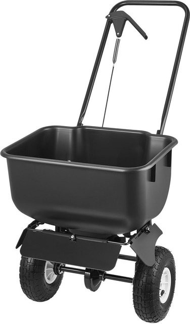 Buying Solutions MB Schiebe-Rasenstreuer in Schwarz mit 3,6m Streubreite, 36,3kg Ladekapazität und 10 Zoll All-Terrain-Reifen - Bild 1