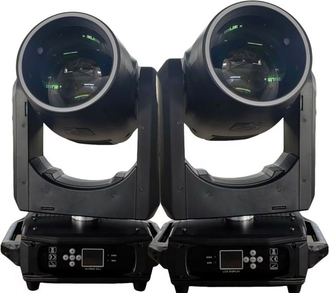 2er-Set YOUBAIXIA Moving Head 380W 20R Bühnenstrahler mit DMX, rotierendem Prisma, Gobos und Frost-Effekt in Schwarz - Bild 1