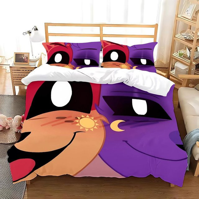 Bettwäsche-Set CatNap x DogDay von Your Warm Home mit Bettbezug und Kissenbezug, Mehrfarbig, B/H: 140 x 210 cm - Bild 1