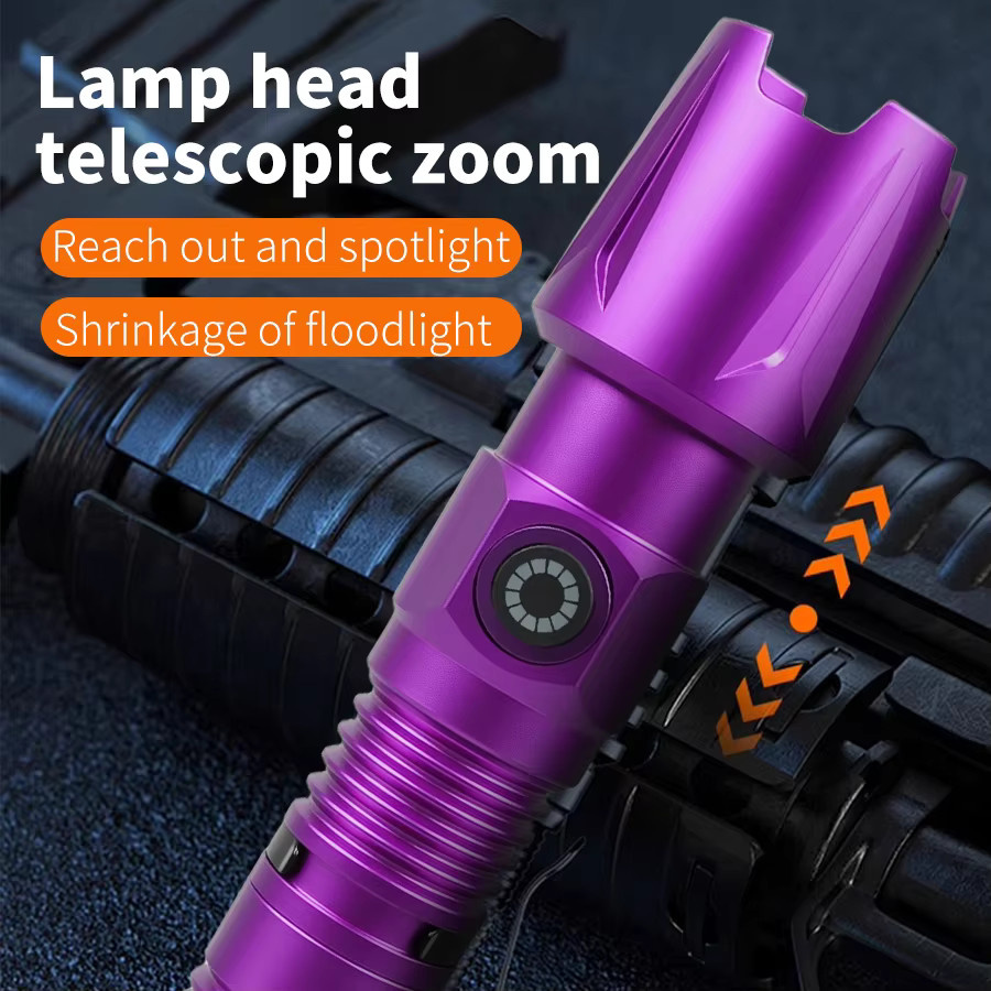 KDULIT UV-Taschenlampe Schwarzlicht 365 nm/395 nm wiederaufladbar und wasserdicht in Purple - Bild 2