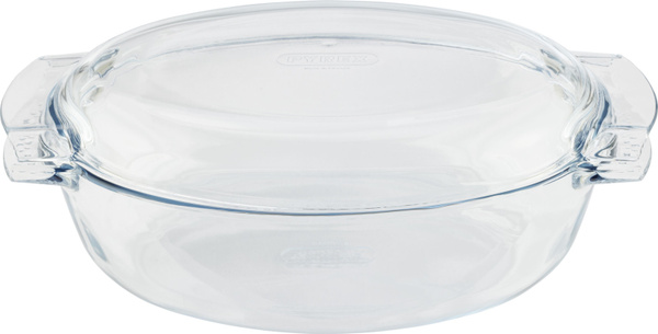 Pyrex Rechteckige Auflaufform aus gehärtetem Glas, Transparent, Volumen: 4,5 l, B: 38,5 cm, T: 22,6 cm