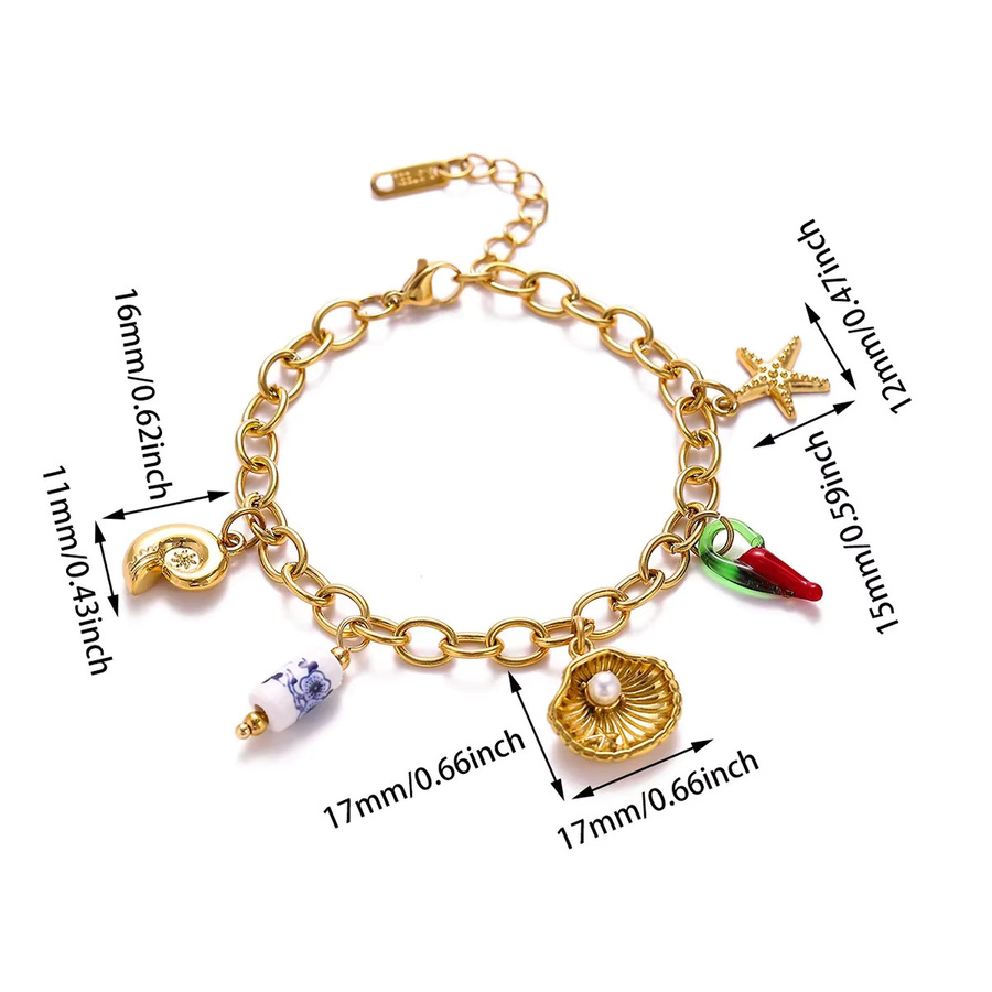ETCAVCE Armband Edelstahl, Gold, Damen - Bild 2
