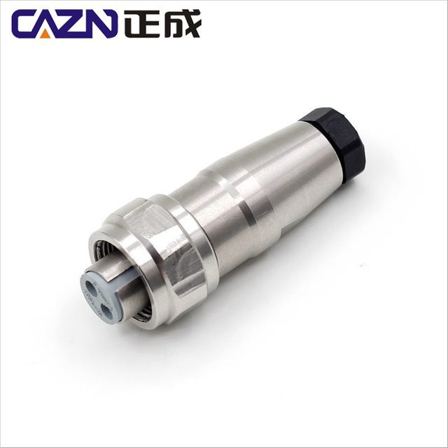 CAZN Edelstahl MS5015 Buchse MIL-DTL-10SL-4S wasserdichter 2-poliger IP67 kreisförmiger Luftfahrtstecker in Silber - Bild 1