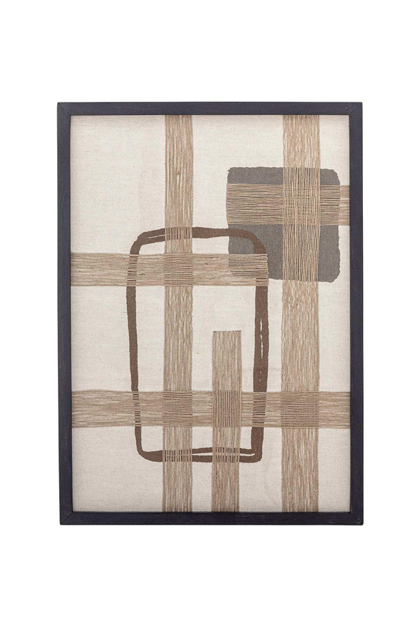 Bloomingville Wanddekoration aus Baumwolle mit geometrischen Mustern und abstrakten Formen in Braun, Beige und Schwarz, Breite: 50 cm, Höhe: 70 cm - Bild 1
