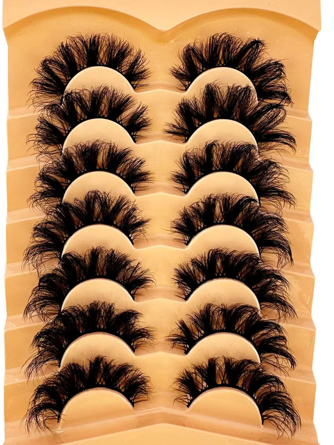 LYBCG Künstliche Wimpern, 5D 8D Katzenaugen-Wimpern, 7 Paar, Unisex - Bild 4